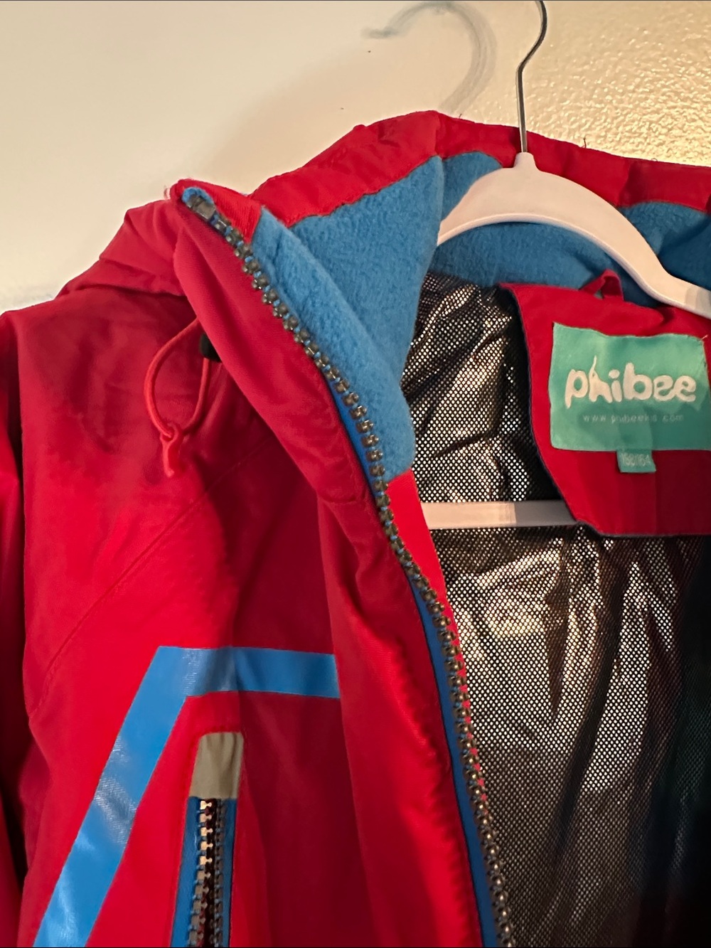 Phibee Kids Waterproof Ski Jacket Winter Snow coat Red/Blue size 14 (EU 158-164) - Picture 14 of 16